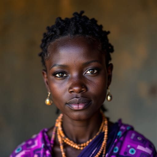 Acholi, rendered by FLUX 1.1 Pro from the shared prompt, AI-generated adult subject