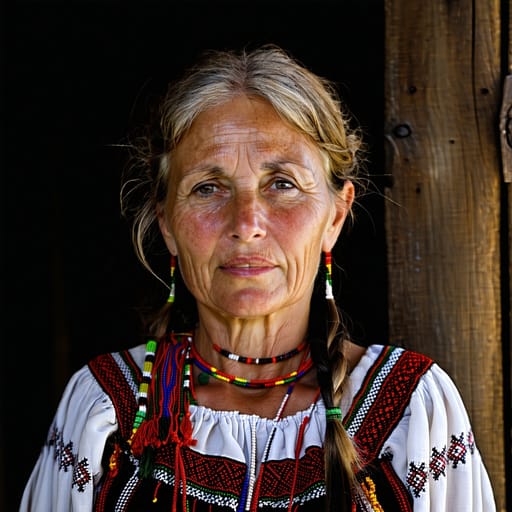 Albanians, rendered by Stable Diffusion 3.5 Large from the shared prompt, AI-generated adult subject