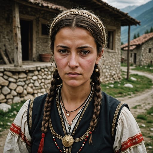 Albanians, rendered by Stable Image Core from the shared prompt, AI-generated adult subject