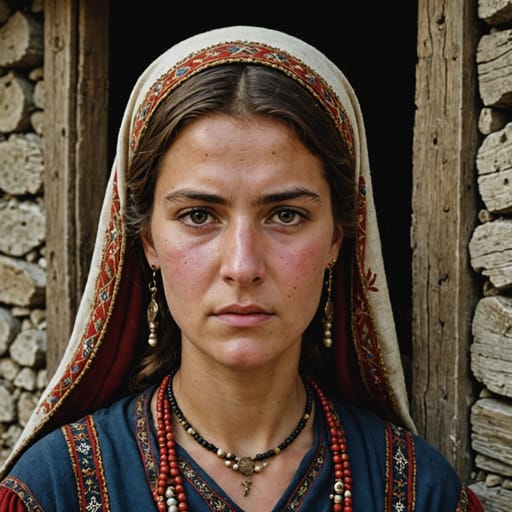 Albanians, rendered by Stable Image Core from the shared prompt, AI-generated adult subject