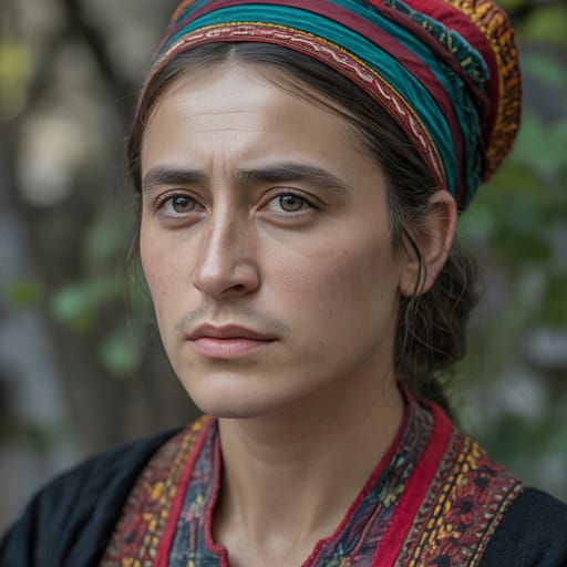 Aromanians, rendered by Ideogram 3.0 Turbo from the shared prompt, AI-generated adult subject