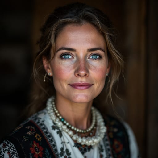 Austrians, rendered by FLUX 1.1 Pro from the shared prompt, AI-generated adult subject