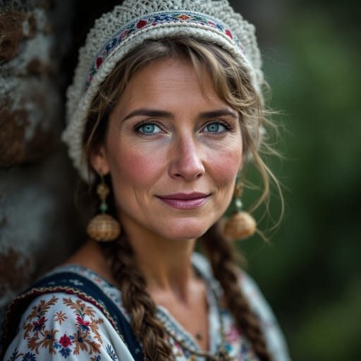 Austrians, rendered by FLUX 1.1 Pro from the shared prompt, AI-generated adult subject