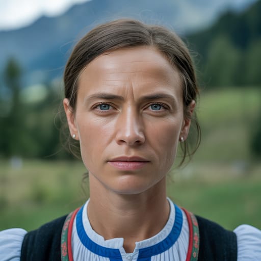 Austrians, rendered by Ideogram 3.0 Turbo from the shared prompt, AI-generated adult subject