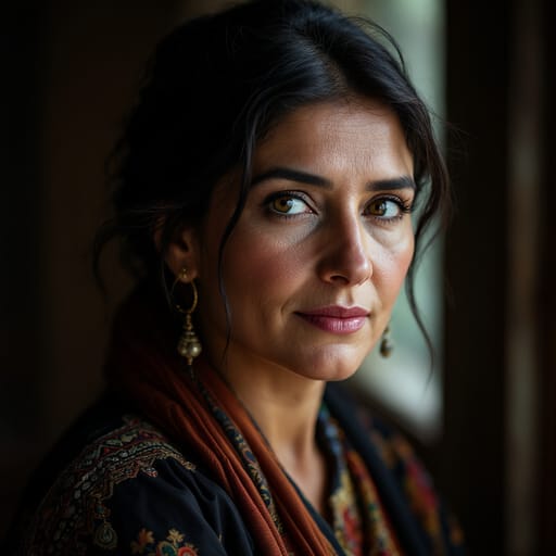 Azerbaijanis, rendered by FLUX 1.1 Pro from the shared prompt, AI-generated adult subject