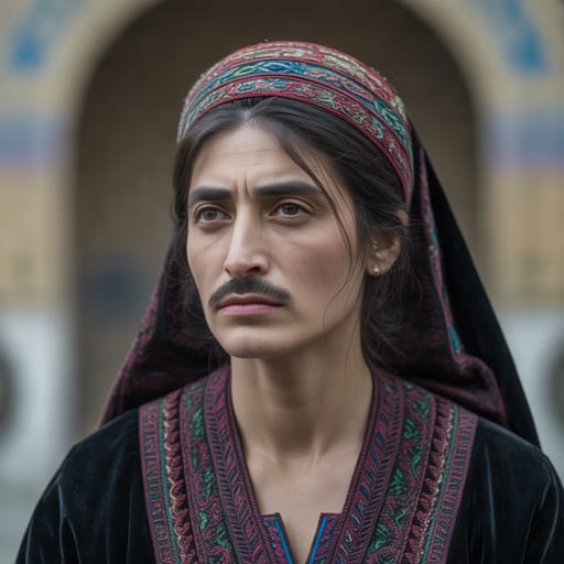 Azerbaijanis, rendered by Ideogram 3.0 Turbo from the shared prompt, AI-generated adult subject