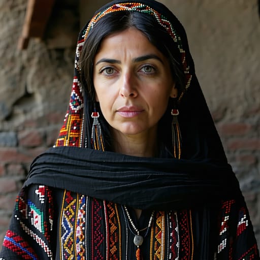 Azerbaijanis, rendered by Stable Diffusion 3.5 Large from the shared prompt, AI-generated adult subject