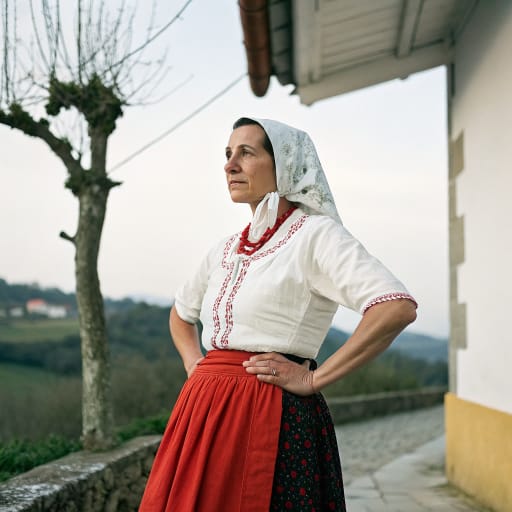 Basques, rendered by Recraft V3 from the shared prompt, AI-generated adult subject