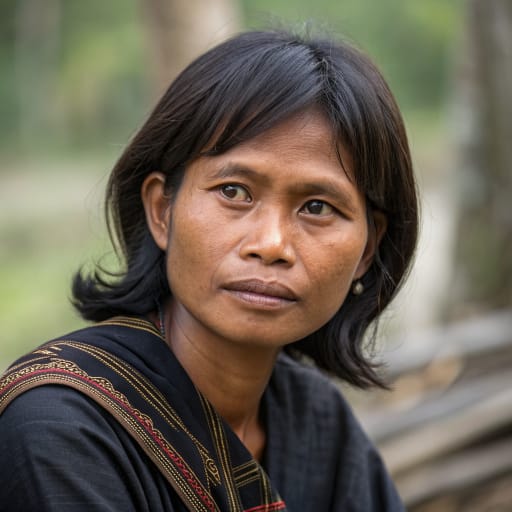 Batak, rendered by Recraft V3 from the shared prompt, AI-generated adult subject