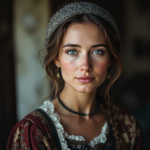 Belarusians, rendered by FLUX 1.1 Pro from the shared prompt, AI-generated adult subject