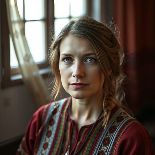 Belarusians, rendered by FLUX.1 schnell from the shared prompt, AI-generated adult subject