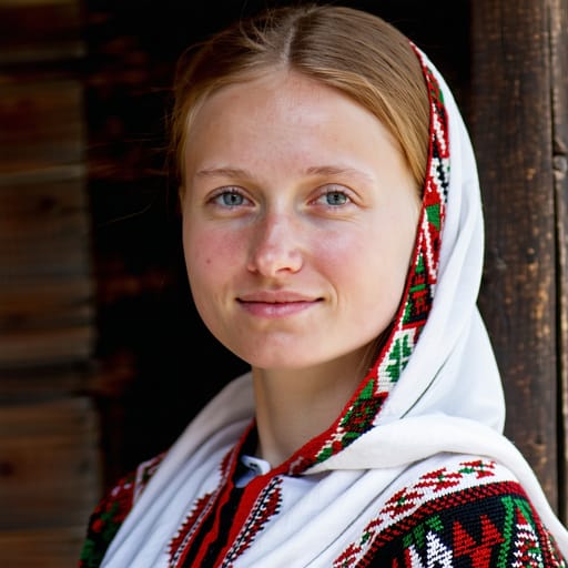 Belarusians, rendered by Stable Diffusion 3.5 Large from the shared prompt, AI-generated adult subject