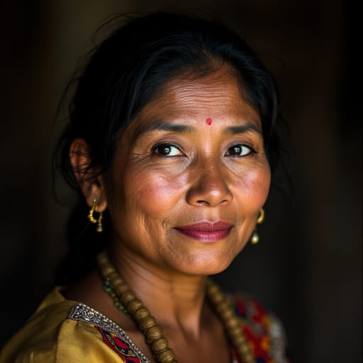 Bidayuh, rendered by FLUX 1.1 Pro from the shared prompt, AI-generated adult subject