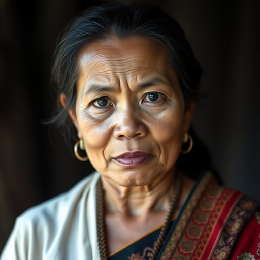 Bidayuh, rendered by FLUX.1 schnell from the shared prompt, AI-generated adult subject