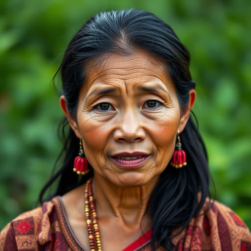 Bidayuh, rendered by FLUX.1 schnell from the shared prompt, AI-generated adult subject