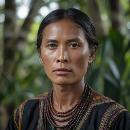Bidayuh, rendered by Ideogram 3.0 Turbo from the shared prompt, AI-generated adult subject