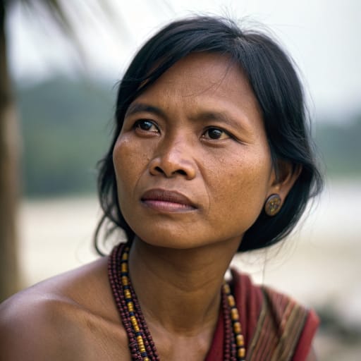 Bidayuh, rendered by Recraft V3 from the shared prompt, AI-generated adult subject