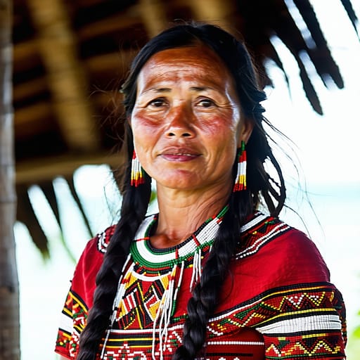 Bidayuh, rendered by Stable Diffusion 3.5 Large from the shared prompt, AI-generated adult subject