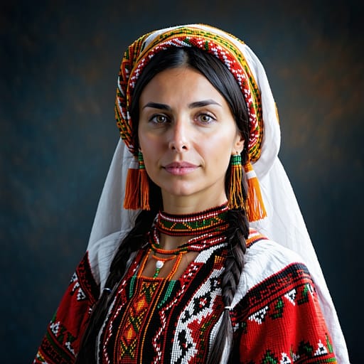 Bulgarians, rendered by Stable Diffusion 3.5 Large from the shared prompt, AI-generated adult subject