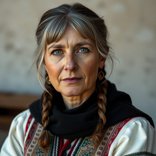 Circassians, rendered by FLUX.1 schnell from the shared prompt, AI-generated adult subject