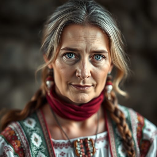 Circassians, rendered by FLUX.1 schnell from the shared prompt, AI-generated adult subject