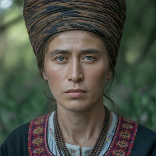 Circassians, rendered by Ideogram 3.0 Turbo from the shared prompt, AI-generated adult subject