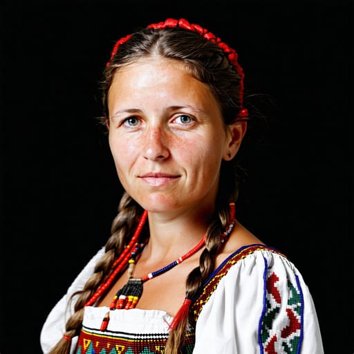 Croats, rendered by Stable Diffusion 3.5 Large from the shared prompt, AI-generated adult subject