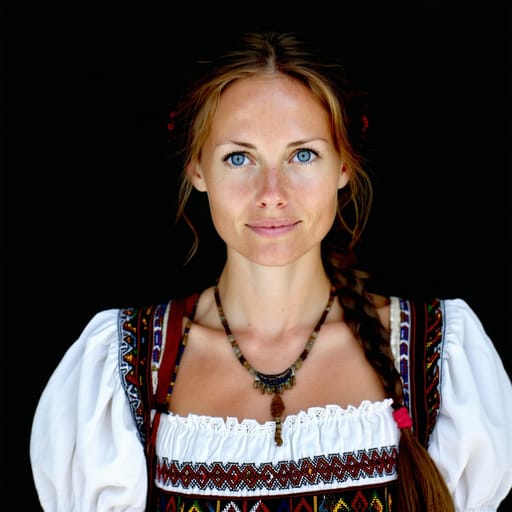 Czechs, rendered by Stable Diffusion 3.5 Large from the shared prompt, AI-generated adult subject