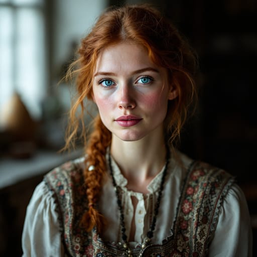 Danes, rendered by FLUX 1.1 Pro from the shared prompt, AI-generated adult subject