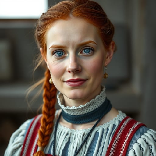 Danes, rendered by FLUX.1 schnell from the shared prompt, AI-generated adult subject