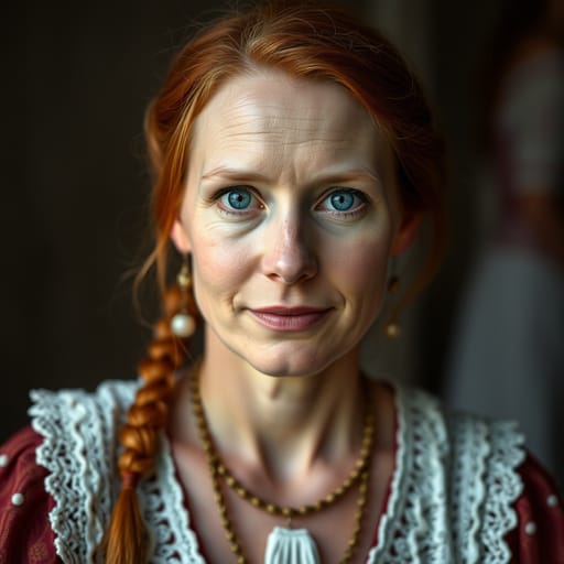 Danes, rendered by FLUX.1 schnell from the shared prompt, AI-generated adult subject