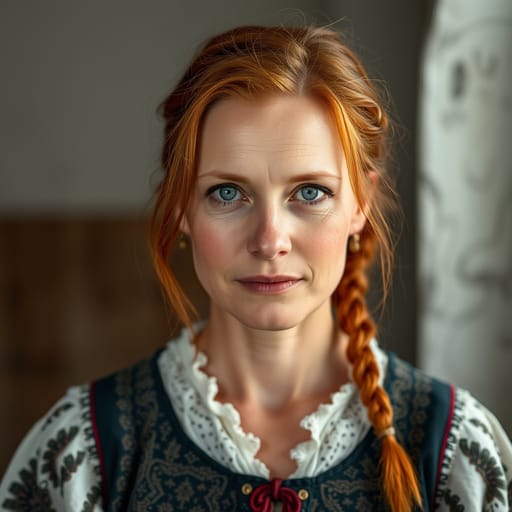 Danes, rendered by FLUX.1 schnell from the shared prompt, AI-generated adult subject