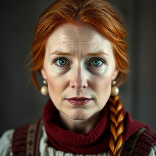 Danes, rendered by FLUX.1 schnell from the shared prompt, AI-generated adult subject