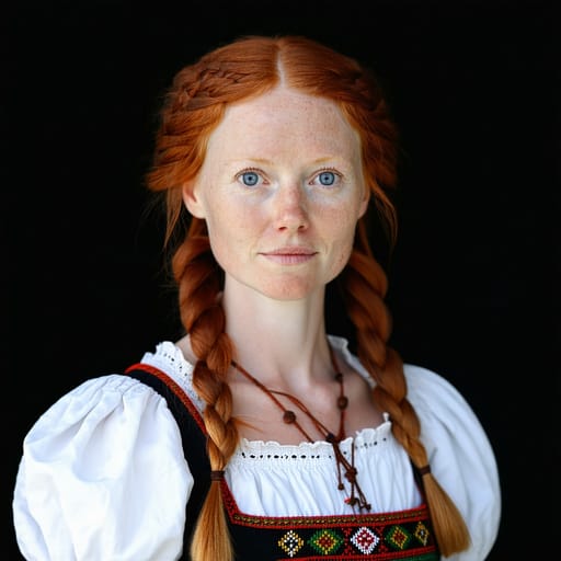 Danes, rendered by Stable Diffusion 3.5 Large from the shared prompt, AI-generated adult subject