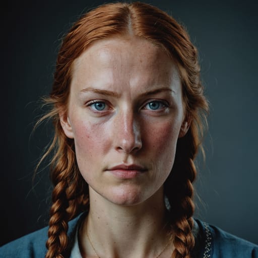 Danes, rendered by Stable Image Core from the shared prompt, AI-generated adult subject