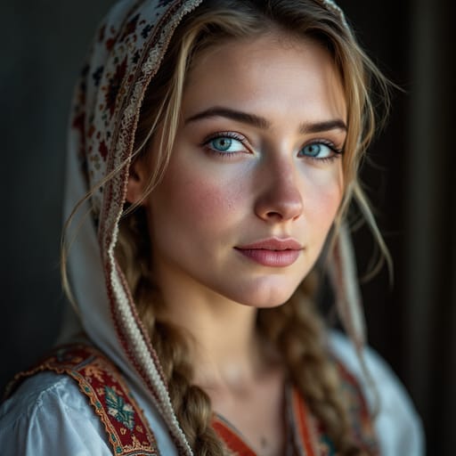 Estonians, rendered by FLUX 1.1 Pro from the shared prompt, AI-generated adult subject