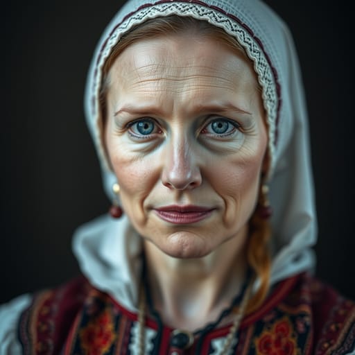 Estonians, rendered by FLUX.1 schnell from the shared prompt, AI-generated adult subject