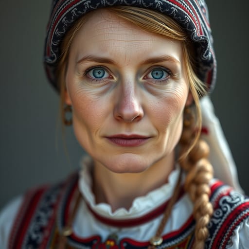 Estonians, rendered by FLUX.1 schnell from the shared prompt, AI-generated adult subject