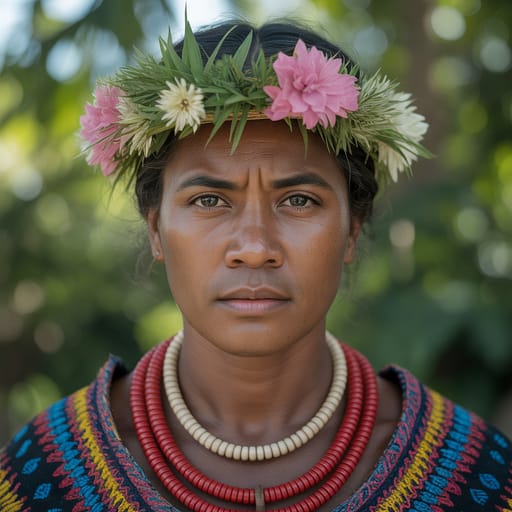 Fijians, rendered by Ideogram 3.0 Turbo from the shared prompt, AI-generated adult subject