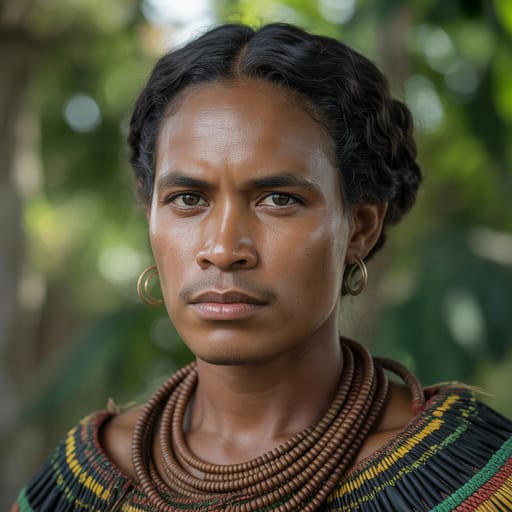 Fijians, rendered by Ideogram 3.0 Turbo from the shared prompt, AI-generated adult subject