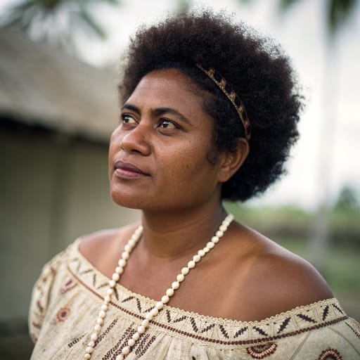 Fijians, rendered by Recraft V3 from the shared prompt, AI-generated adult subject