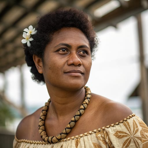 Fijians, rendered by Recraft V3 from the shared prompt, AI-generated adult subject