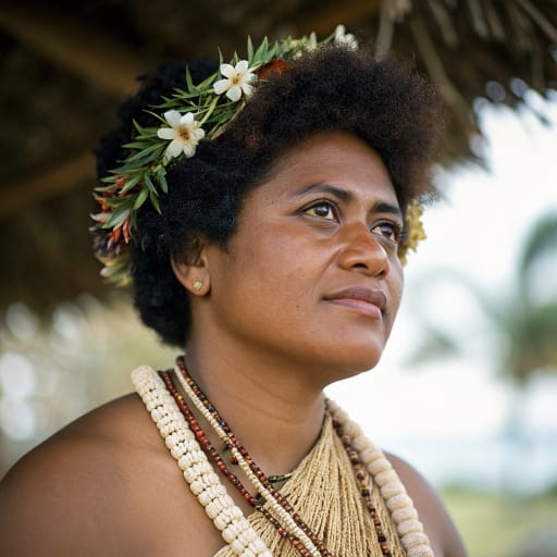 Fijians, rendered by Recraft V3 from the shared prompt, AI-generated adult subject