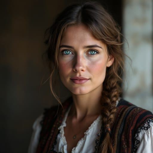 Frisians, rendered by FLUX 1.1 Pro from the shared prompt, AI-generated adult subject