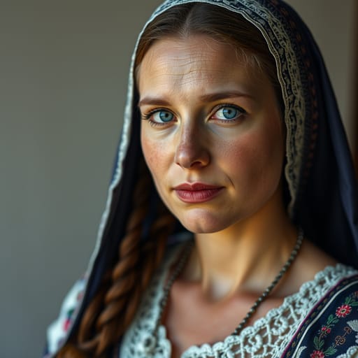 Frisians, rendered by FLUX.1 schnell from the shared prompt, AI-generated adult subject