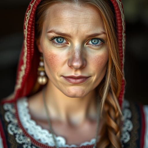 Frisians, rendered by FLUX.1 schnell from the shared prompt, AI-generated adult subject