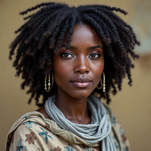 Fula, rendered by FLUX 1.1 Pro from the shared prompt, AI-generated adult subject