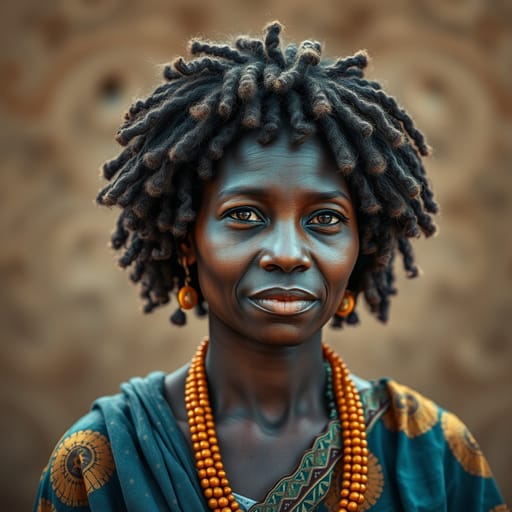 Fula, rendered by FLUX.1 schnell from the shared prompt, AI-generated adult subject