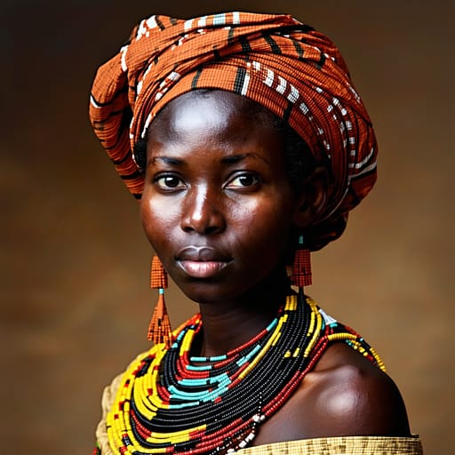 Fula, rendered by Stable Diffusion 3.5 Large from the shared prompt, AI-generated adult subject