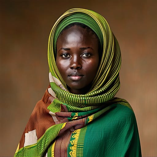 Fula, rendered by Stable Diffusion 3.5 Large from the shared prompt, AI-generated adult subject